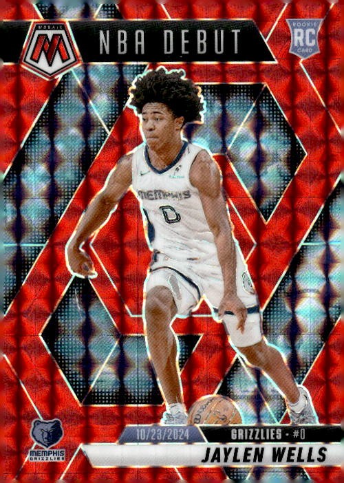 2024-25 Panini Mosaic #260 Jaylen Wells Red Mosaic