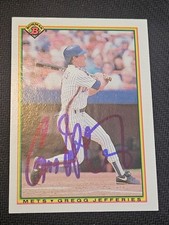 1990 Bowman GREGG JEFFERIES METS In-Person Signed  AUTO  Autograph