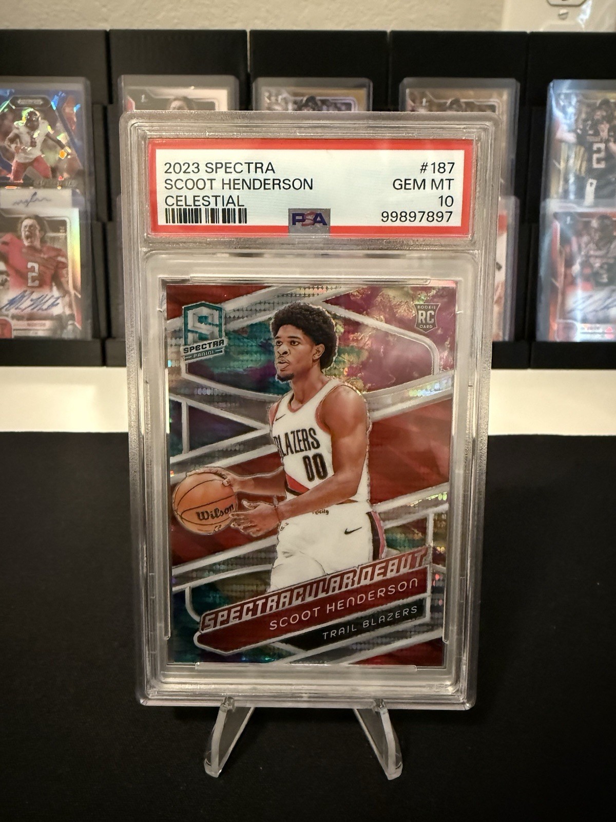 2023 Panini Spectra Spectacular Debut Scoot Henderson Celestial Prizm /125 (RC)