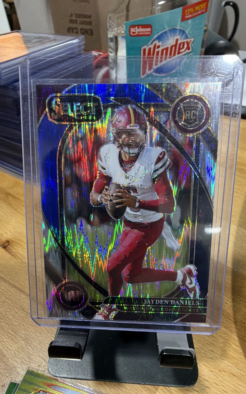 2024 Panini Select - Club Level Jayden Daniels #217 Black & Blue Shock Prizm...