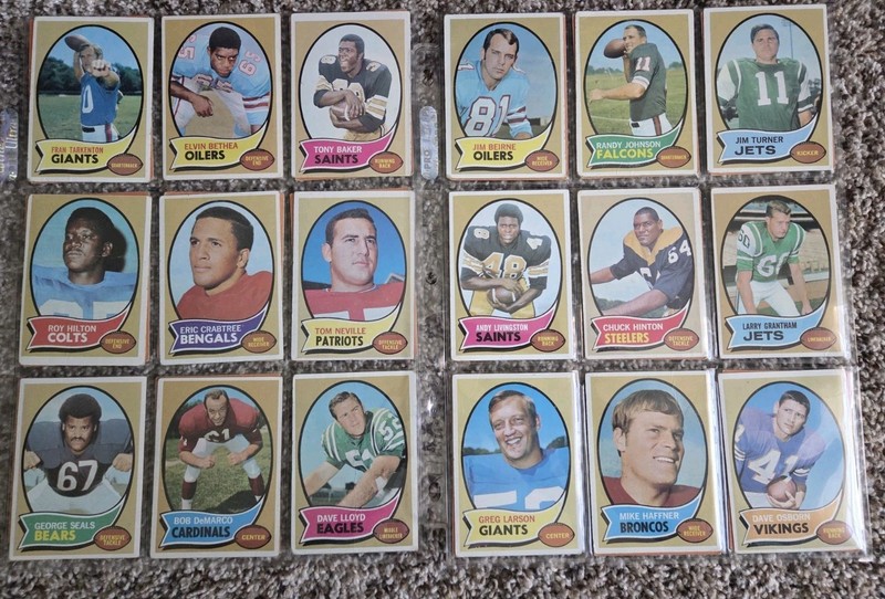 1970 71 72 Topps Football Starter Sets VG-EX (252 Cards) Unitas Namath Hof Rcs