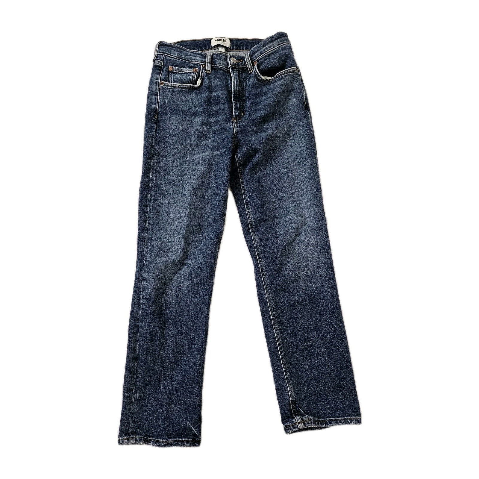 Agolde Jeans Womens 25 Blue Kye Straight Crop Mid Rise Stretch Boho