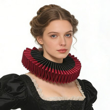 Renaissance Ruff Collar Elizabethan Neck Ruffle Collars Halloween Clown Collars