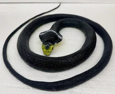 75" Realistic Fake Rubber Cobra Snake Toy – Prank, Garden Decor, Halloween Prop