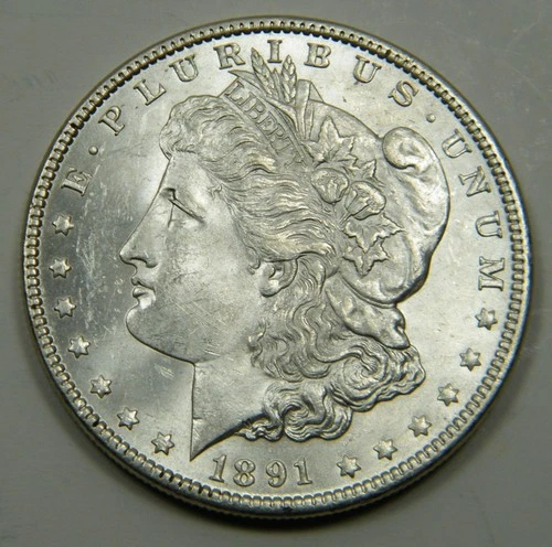 1891 Morgan Silver Dollar BU Mint State