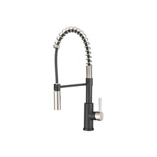 RV Swivel Kitchen Faucet - Single Handle w/Pull-Down Sprayer, Matte Black/Nickel
