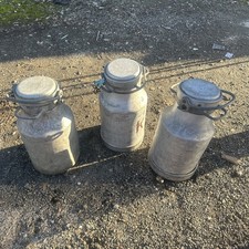 Vintage Aluminium Milk Churn with lid.