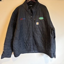 Carhartt Rain Defender Puffer Jacket Mens 3XL Black Insulated Relaxed Fit