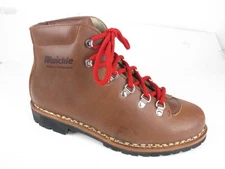 New Raichle Vintage Brown Leather Hiking / Mountaineering Boots Switzerland 8.5