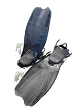 Omega Amphibian Flip Scuba Diving Fins Large Black snorkeling swimming Excellent