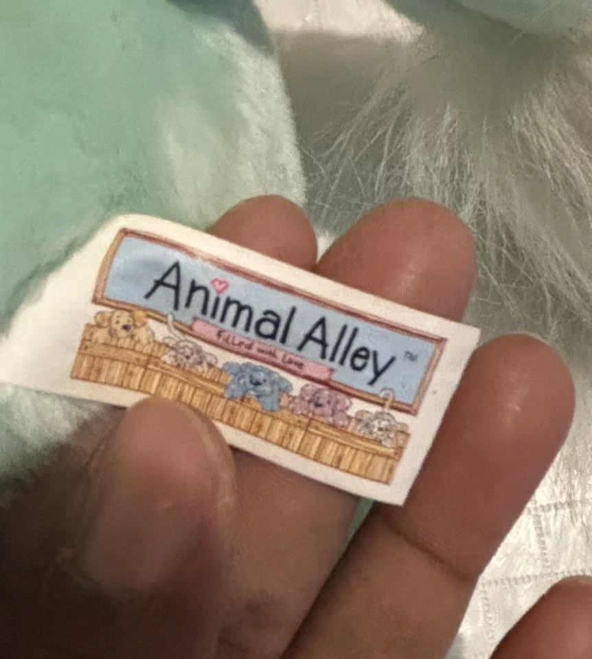 Animal Alley Unicornio Peluche Verde Menta 18 In Brillo Estrellas Collar Juguetes R Us 2000 Foto 4 de 4