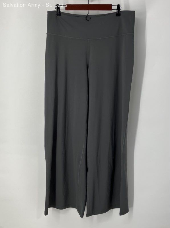 Yitty Womens Gray Flat Front Pull On Wide-Leg Casual Ankle Pants Size 2XL