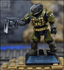 HALO MEGA BLOKS CONSTRUX VERDE ESPARTANO GUNGNIR FIGURA HÉROES SERIE 12 GNB18