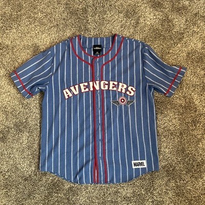 BoxLunch Marvel Captain America Sam Wilson Baseball Jersey Size L 