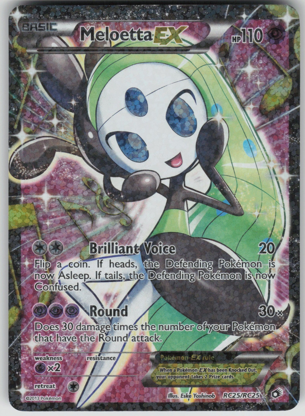 Pokemon Meloetta EX (Full Art) Legendary Treasures: Radiant Collection RC25/RC25