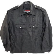 Dutyman Jacket Mens Large Black Nylon Police Duty Uniform Zip Pockets Work