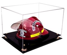 Versatile Deluxe Clear Acrylic Display Case-Gold Risers 18" x 14" x 12" A014-GR