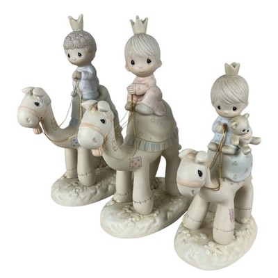 Precious Moments They Followed The Star 1981 Enesco E5624 Figurine 3 Piece Set