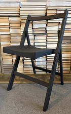 Antik Vintage Schwarz Klappstuhl King George VI Royal Garden Party Haushalt