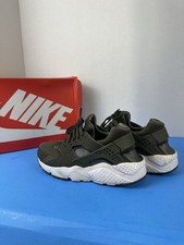 Nike Huarache Run Cargo Green/White/Black Youth Running Shoes Size 6,5Y