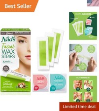 Facial Wax Strips - Hypoallergenic All Skin Types - Facial Hair Removal For W...