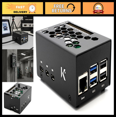 Raspberry Pi 5 Case with M.2 NVMe HAT Support - Durable, Compact, Easy Access