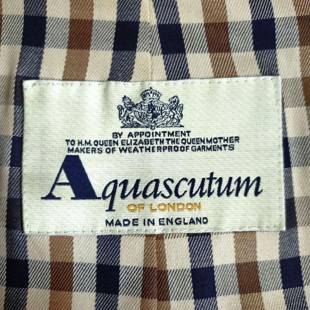Aquascutum Trench Coat XL Beige Belted Burberry Check Lining England F/S thumbnail 2