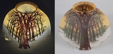 RARE Small Antique Signed HANDEL Hand-Painted Glass Boudoir Lamp Shade 