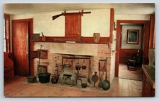 Postcard, Daniel Webster Birthplace, Fireplace, Franklin, New Hampshire Unposted
