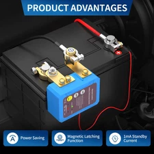 12V 240A Remote Battery Disconnect Switch Automatic Power Shut Off Switchs