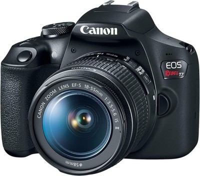 Canon EOS Rebel T7 EF-S 18 55mm f/3.5 5.6 IS II Digital SLR Camera - Black...