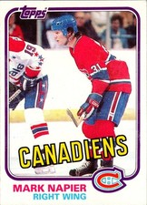 1981-82 Topps Hockey - Mark Napier #23 - Montreal Canadiens 
