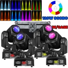 4X 120W LED Moving Head Light RGBW Gobo Beam Stage DJ Disco DMX Spot Light Case