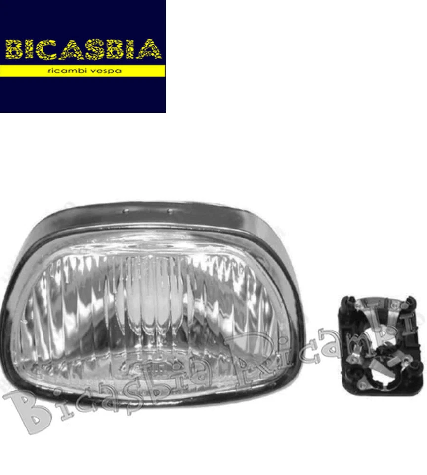 0203 - FANALE FARO ANTERIORE VETRO VESPA 125 GT 150 GL CON PORTALAMPADA