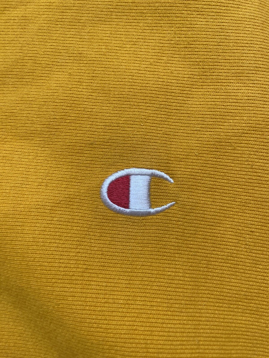 Vintage Champion Reverse Weave Sweatshirt Yellow 90s