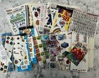 Lot Of Mixed Stickers Sticker Sheet Sports Stickers Die Cuts Mostly All Vintage