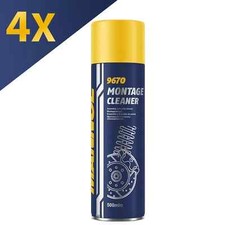 4x500ML MANNOL MONTAGE BRAKE/CLUTCH CLEANER AEROSOL SPRAY PROFESSIONAL DEGREASER