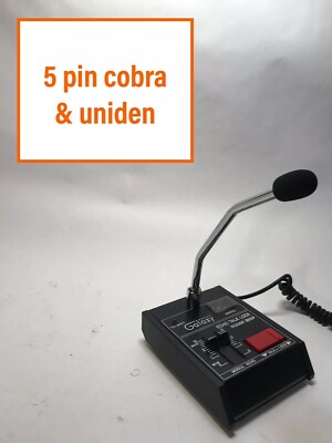 5 Pin Cobra/Uniden Galaxy Echo Master POWER BASE MICROPHONE CB HAM