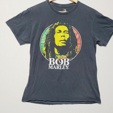 Bob Marley Adult M Vintage Black Cotton T-shirt Tee Shirt Zion Rootswear