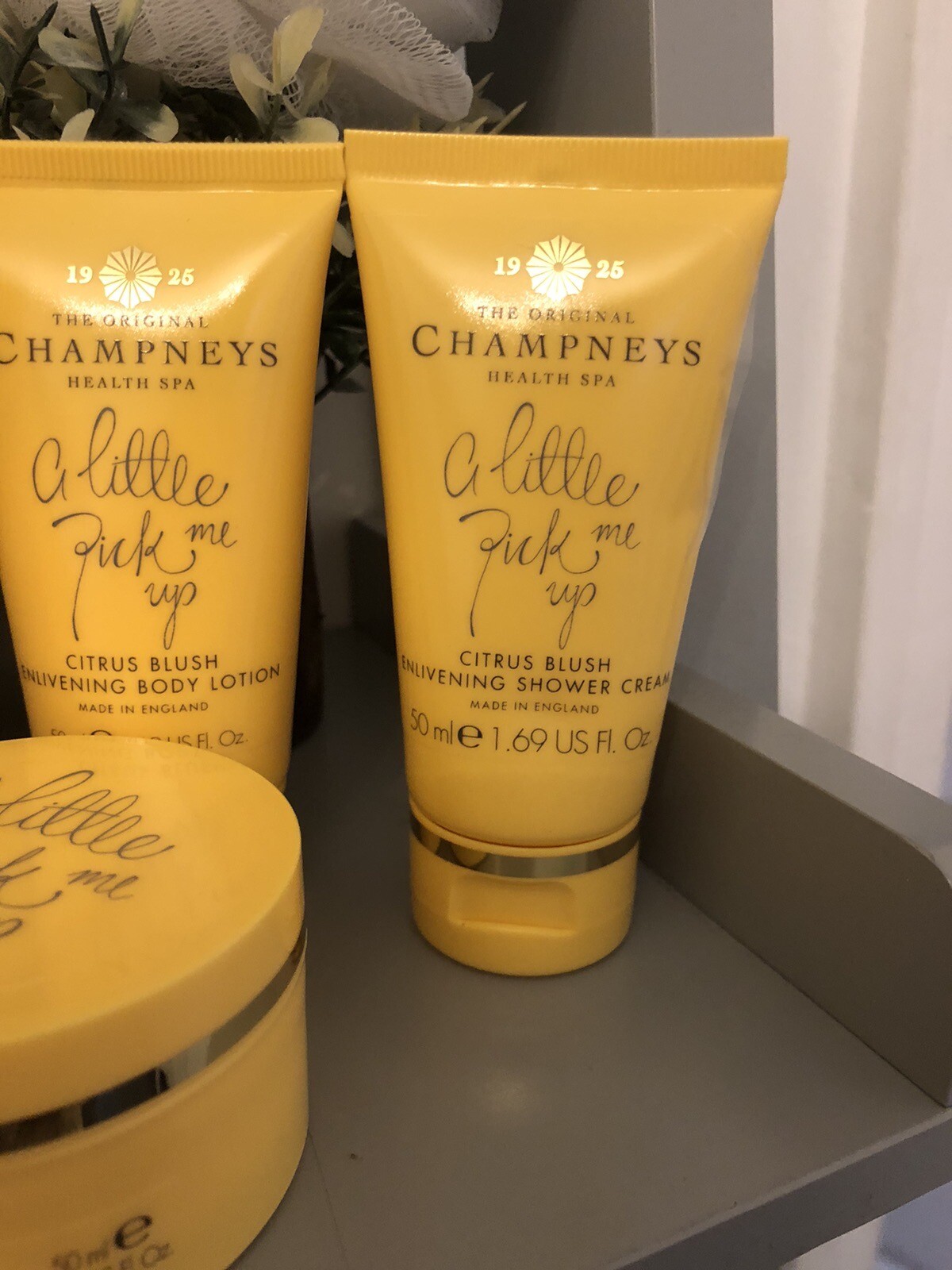 Champneys Citrus Blush Set. Body Lotion, Butter,scrub, Cream. New Tin