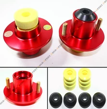 For 88-00 Honda Civic JDM Red Suspension Coilover Shocks Strut Top Hat Mount X 2