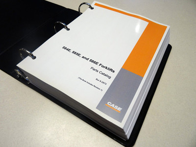 Case 584E/585E/586E Forklift Parts Catalog, Manual, List, Book, NEW with Binder