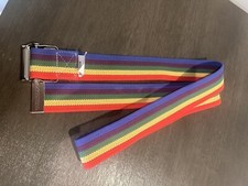 Mens Belt XL , 60 Inch, Color Stripe Pattern, 100 Cotton Super Nice