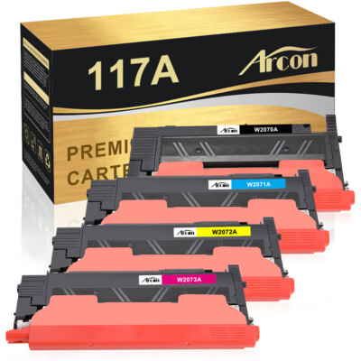 4 Toner kompatibel für HP 117A W2070A-W2073A MIT CHIP Color Laser 150 MFP 179