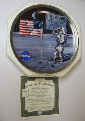 Apollo 17- The Triumphant Finale- 1994 Bradford Collector Plate # 1531-A + COA
