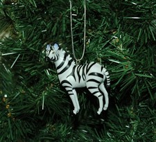 Zebra Christmas Ornament