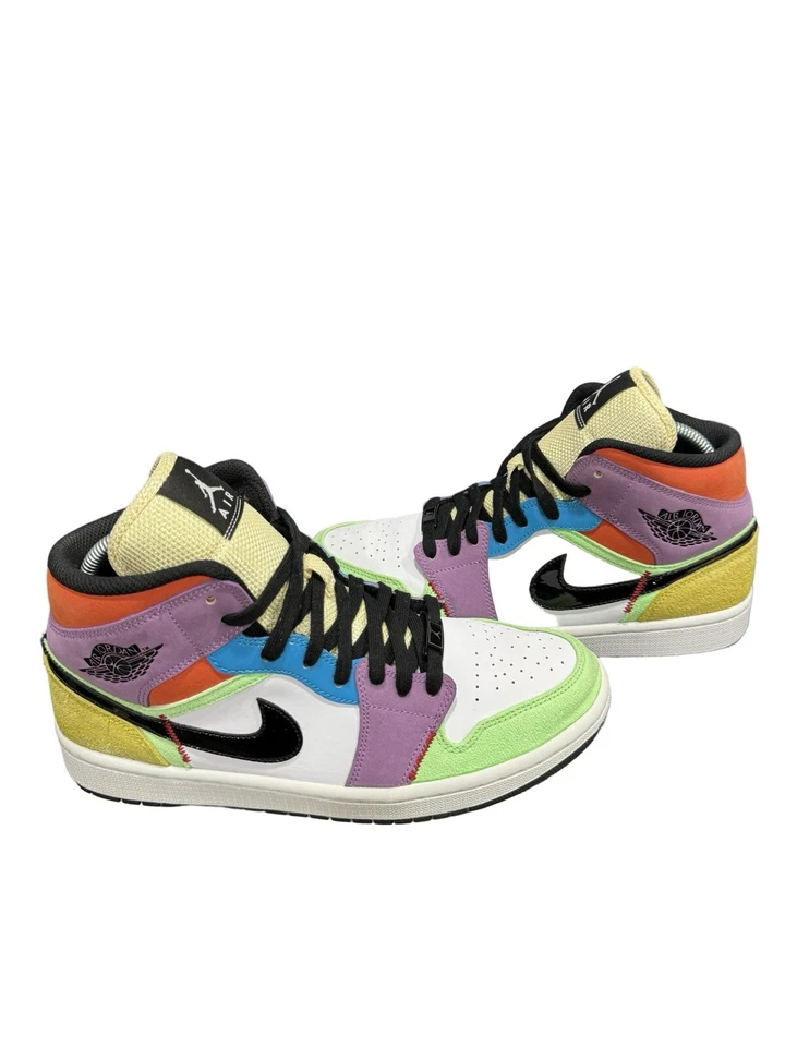 Nike Jordan 1 Mid SE Multicolor Bombilla Zapatos Mujer Talla 10.5 CW1140-100 con Caja Foto 3 de 4