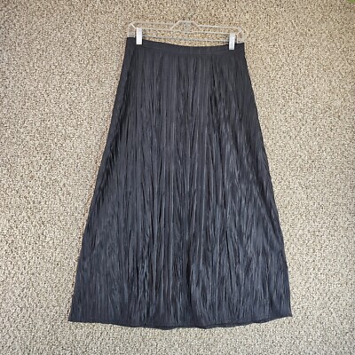 Alfani Skirt Womens Small ( 28 ) Elastic Waist Pleated Black NEW