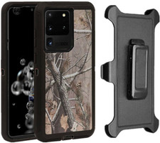 For Galaxy Note 20 Ultra ONLY Defender Case Belt Clip Fits Otterbox Black/Tree