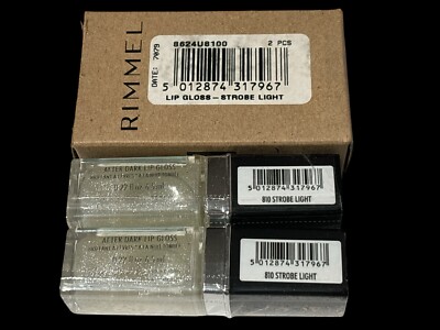 Lot of 2 RIMMEL Light Beam After Dark Lip Gloss STROBE LIGHT 810 New/Sealed NIB